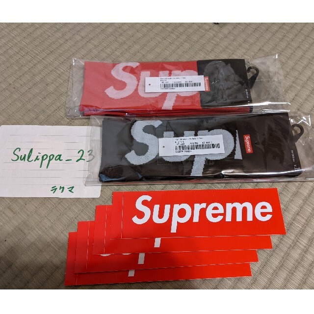 Supreme(シュプリーム)のsupreme nike crew socks 28~29.5cm 黒赤セット メンズのファッション小物(その他)の商品写真