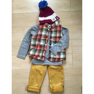 baby gap 綿入りチェックベスト 100 (ジャケット/上着)