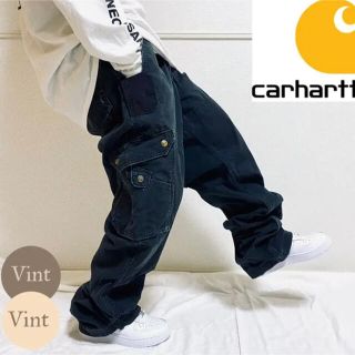 カーハート(carhartt)の【希少】カーハート ダブルニー ダック地 ペインターワークカーゴパンツ ゆるだぼ(ワークパンツ/カーゴパンツ)