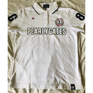 パーリーゲイツ(PEARLY GATES)のパーリーゲイツ　ポロシャツ  白　サイズ2(ウエア)