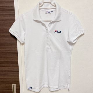 フィラ(FILA)のFILA  ゴルフウエア　ホワイトポロシャツ　Mサイズ(ウエア)