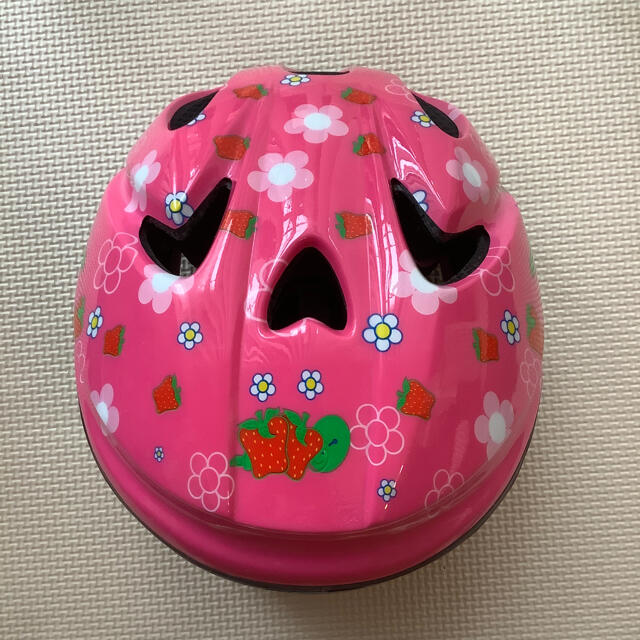 子ども用ヘルメット　1歳から4歳　ピンク柄 自動車/バイクのバイク(ヘルメット/シールド)の商品写真