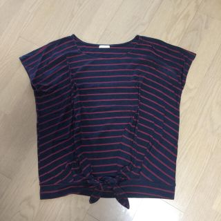 オペークドットクリップ(OPAQUE.CLIP)のレディース 半袖ボーダーTシャツ 紺 (Tシャツ(半袖/袖なし))