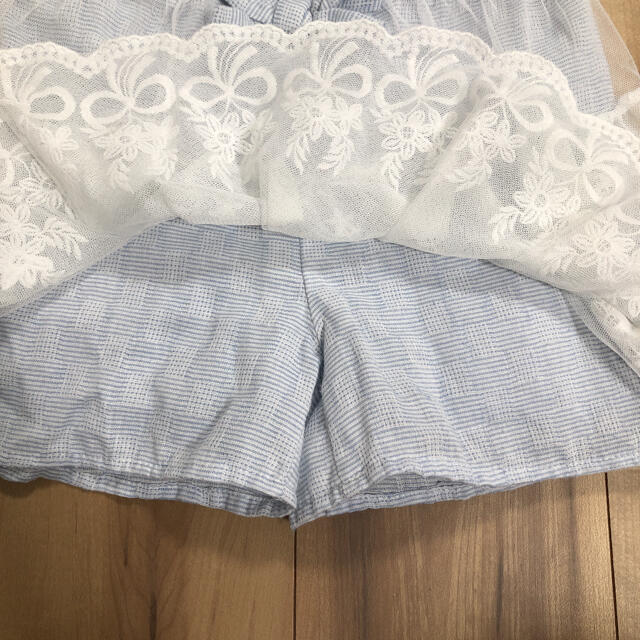 女の子 美品☆ レースショートパンツ 130センチ キッズ/ベビー/マタニティのキッズ服女の子用(90cm~)(パンツ/スパッツ)の商品写真