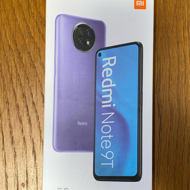 未使用 Xiaomi Redmi Note 9T 64GB パープル ロック解除