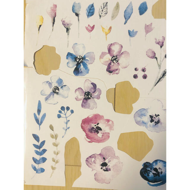 ポーセラーツ白磁用転写紙 水彩 フラワー 花 ハンドメイドの素材/材料(各種パーツ)の商品写真
