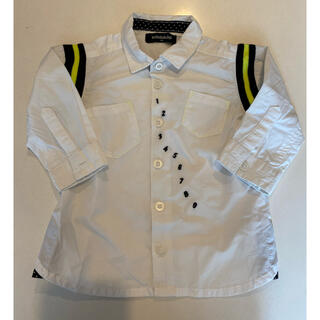 クレードスコープ(kladskap)のクレードスコープ　長袖　白シャツ　サイズ80(シャツ/カットソー)