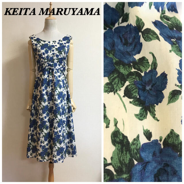 KEITA MARUYAMA TOKYO PARIS(ケイタマルヤマ)のKEITA MARUYAMA ノースリーブフラワープリントワンピース レディースのワンピース(ひざ丈ワンピース)の商品写真