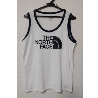 ザノースフェイス(THE NORTH FACE)のTHE NORTH FACE タンクトップLサイズ（ホワイト×ネイビー）(Tシャツ/カットソー(半袖/袖なし))