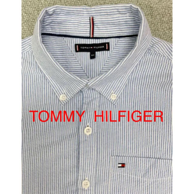 TOMMY HILFIGER(トミーヒルフィガー)の美品☆TOMMY HILFIGER☆ストライプ半袖ポシャツ　164 メンズのトップス(シャツ)の商品写真