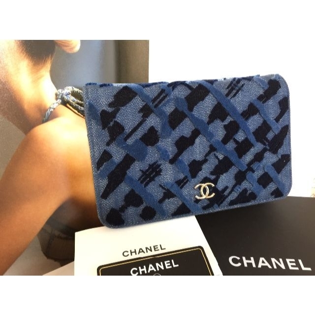 CHANEL꙳★*゜極美品 超レア 24番台 デニム チェーンウォレット