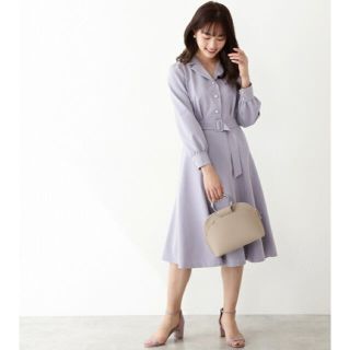 プロポーションボディドレッシング(PROPORTION BODY DRESSING)の 《最終値下》新品未使用♡パール釦オープンカラーシャツワンピース(ひざ丈ワンピース)