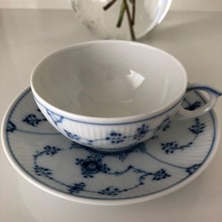 ロイヤルコペンハーゲン(ROYAL COPENHAGEN)のロイヤルコペンハーゲン　ブルーフルーテッド　プレイン　カップ&ソーサー(食器)