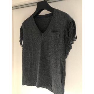 サカイ(sacai)の【美品】sacai フリンジTシャツ　サイズ1(Tシャツ(半袖/袖なし))