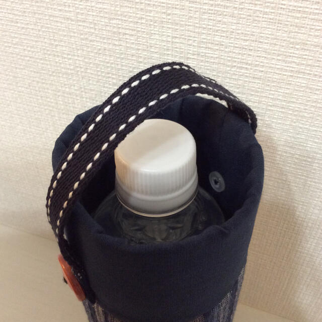 しじら織のペットボトルカバー★500ml★保冷・保温 ハンドメイドの生活雑貨(雑貨)の商品写真