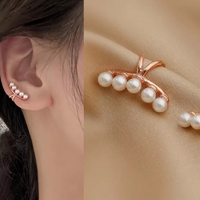 AHKAH(アーカー)のmini 5 shell pearl pink goldイヤーカフ 片耳#014 レディースのアクセサリー(イヤーカフ)の商品写真