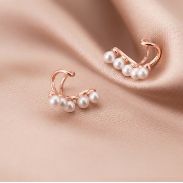 AHKAH(アーカー)のmini 5 shell pearl pink goldイヤーカフ 片耳#014 レディースのアクセサリー(イヤーカフ)の商品写真