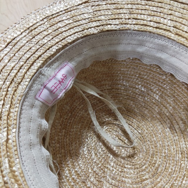 麦わら帽子　カンカン帽 レディースの帽子(麦わら帽子/ストローハット)の商品写真