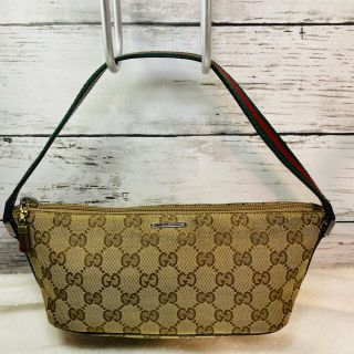 グッチ(Gucci)のGUCCI グッチ　GGキャンバス　シェリーライン　アクセサリーポーチ(ポーチ)