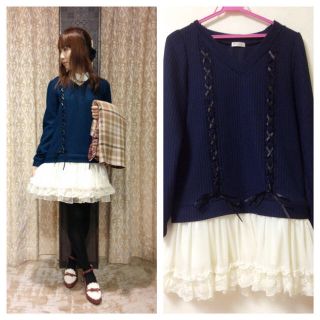 アクシーズファム(axes femme)の   【れん様専用】ドッキングワンピース(ミニワンピース)