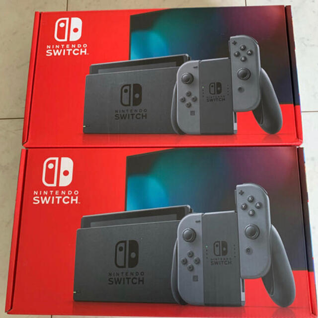 【新品未使用品】switch 任天堂スイッチ　グレー　2台セット　店舗印なし