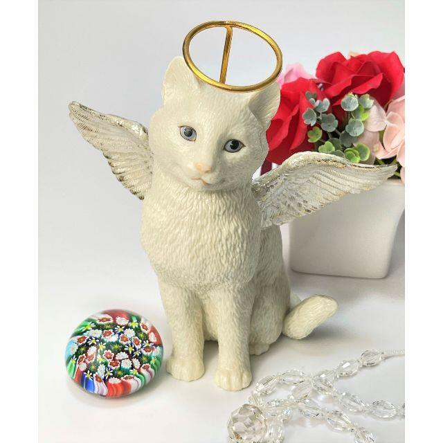 天使猫 大きなサイズ レノックス 猫 フィギュリン