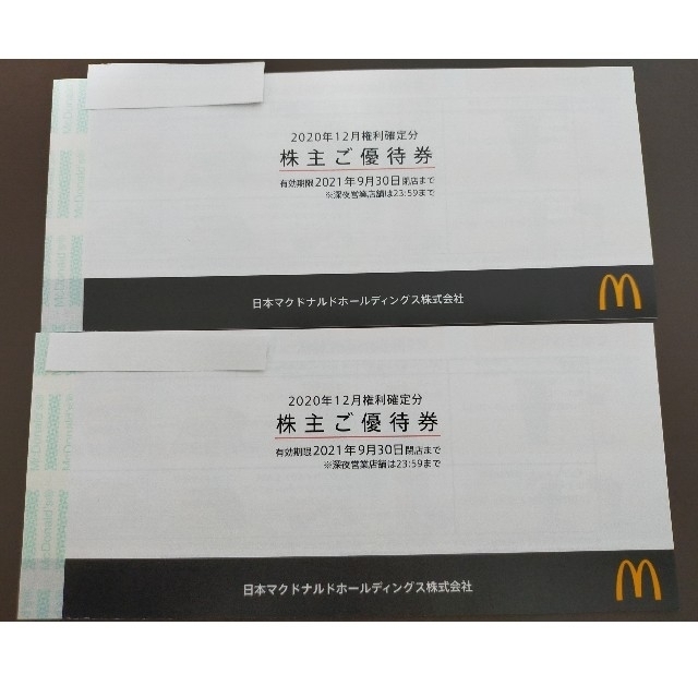 マクドナルドの株主優待   2冊です。