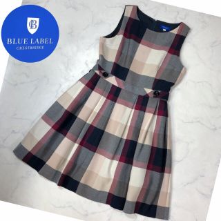 ブラックレーベルクレストブリッジ(BLACK LABEL CRESTBRIDGE)のブルーレーベルクレストブリッジ（38）チェックのワンピース(ひざ丈ワンピース)