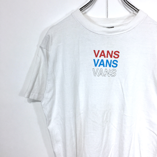 バンズボルト(VANS VAULT)の〇ビッグロゴ☆バンズ☆半袖Ｔシャツ☆M☆白☆ロゴプリント☆I12〇　(Tシャツ/カットソー(半袖/袖なし))