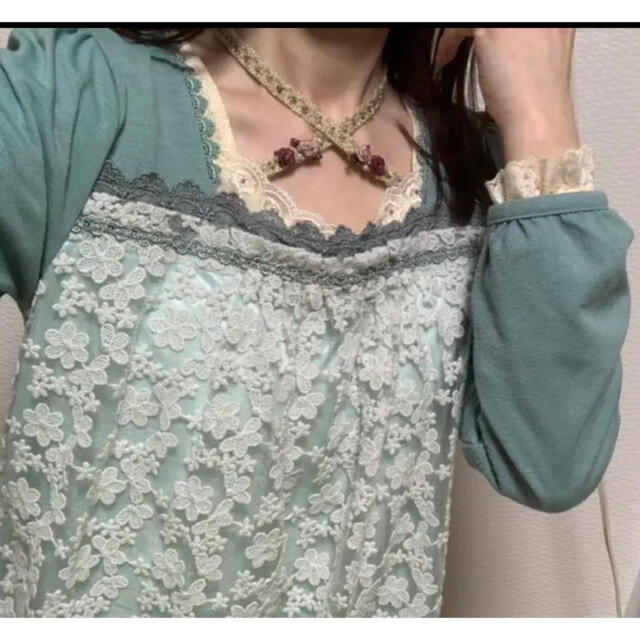 axes femme - アクシーズセットUP:レーシーカットソーコーデ&スカート