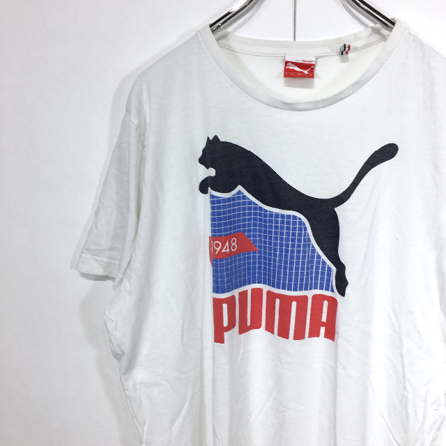 PUMA(プーマ)の〇。プーマ☆半袖Ｔシャツ☆ＸＸＬ相当☆白☆ロゴプリント☆I12。〇 メンズのトップス(Tシャツ/カットソー(半袖/袖なし))の商品写真