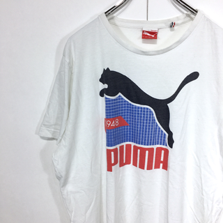 プーマ(PUMA)の〇。プーマ☆半袖Ｔシャツ☆ＸＸＬ相当☆白☆ロゴプリント☆I12。〇(Tシャツ/カットソー(半袖/袖なし))