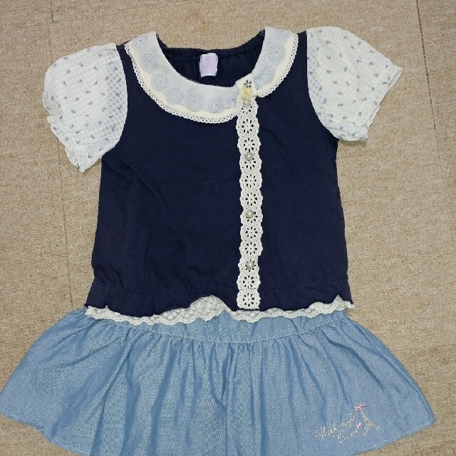 axes femme(アクシーズファム)のaxes femme と℃-uteのキュロット120㎝ キッズ/ベビー/マタニティのキッズ服女の子用(90cm~)(Tシャツ/カットソー)の商品写真