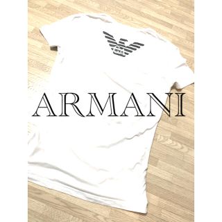 エンポリオアルマーニ(Emporio Armani)のエンポリオアルマーニ　シャツ　ホワイト　イーグルロゴ　Mサイズ(Tシャツ/カットソー(半袖/袖なし))