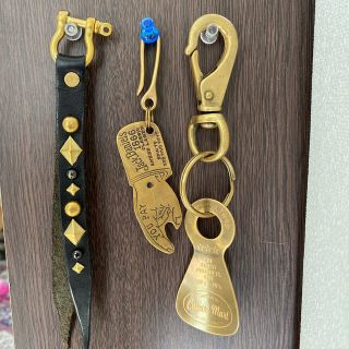 キャリー(CALEE)のレザーキーホルダー真鍮(キーホルダー)