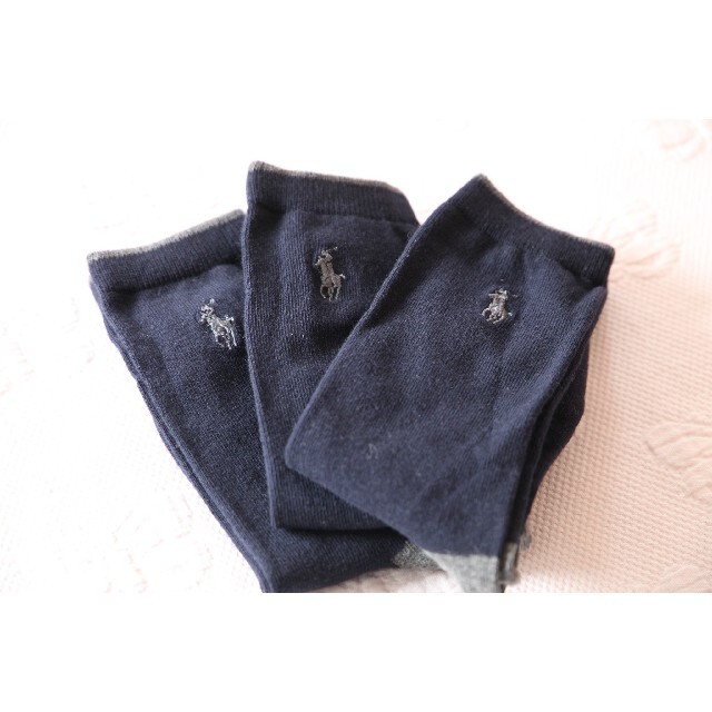 POLO RALPH LAUREN(ポロラルフローレン)のayakoさまご検討用　ポロラルフローレンキッズソックス3足✕2（6足）【新品】 キッズ/ベビー/マタニティのこども用ファッション小物(靴下/タイツ)の商品写真