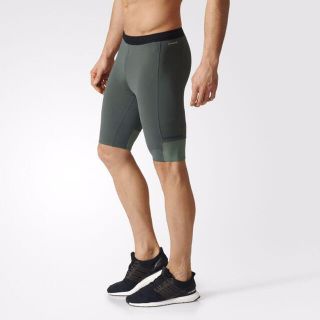 アディダス(adidas)のアディダ新品  Climachill ロングタイツ トレースグリーン(ウェア)