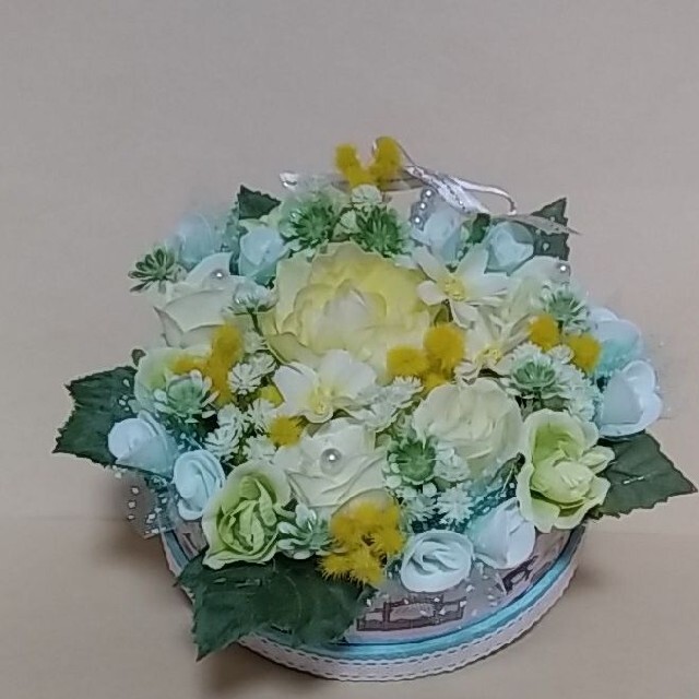 FlowerBOX♪グリーンカラー ハンドメイドのフラワー/ガーデン(その他)の商品写真