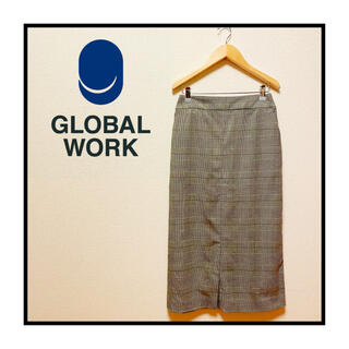 グローバルワーク(GLOBAL WORK)のGLOBAL WORK グローバルワーク　タイトスカート　総柄　M  格子(ひざ丈スカート)