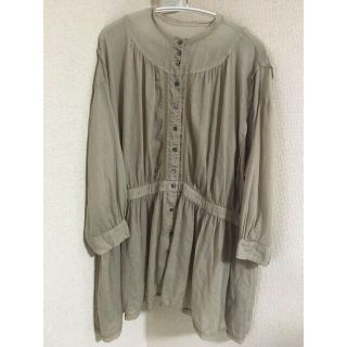 nest robe☆リネントーションレースチュニックブラウス