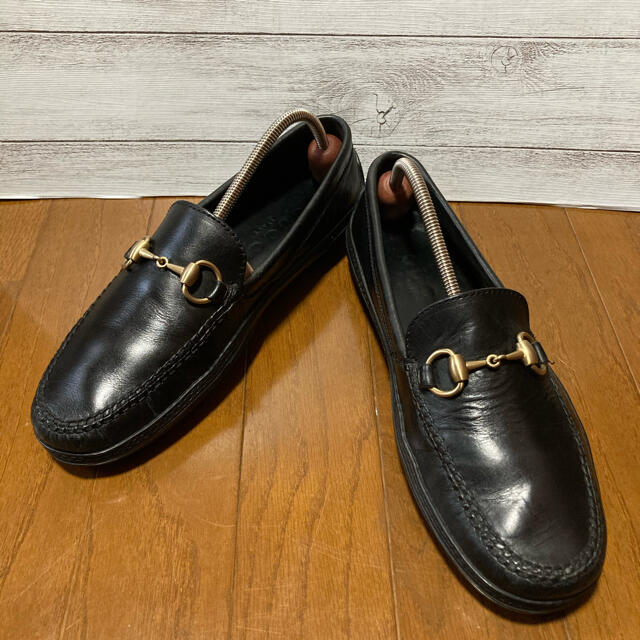 Gucci(グッチ)のGUCC グッチ ホースビットローファー 黒 金25.5  41E メンズの靴/シューズ(ドレス/ビジネス)の商品写真