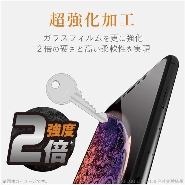 ELECOM(エレコム)のエレコム iPhone 11 / XR用ガラスフィルム/超強化/BLカット スマホ/家電/カメラのスマホアクセサリー(保護フィルム)の商品写真