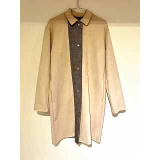 ザラ(ZARA)の※ひなり様専用【ZARA】グレンチェック柄 / 切り替えスエード風薄手コート(ロングコート)