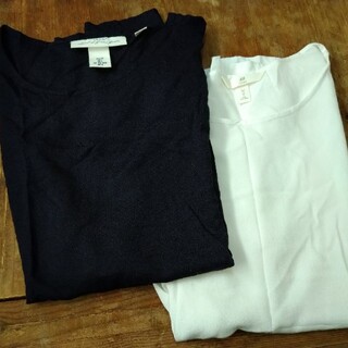 エイチアンドエム(H&M)の処分価格☆レーヨンシャツ2枚セット(シャツ/ブラウス(半袖/袖なし))