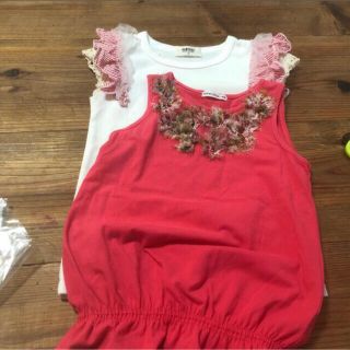 ブランシェス(Branshes)のkina's様専用　ノースリーブとショートパンツの3点セット120 ブランシェス(Tシャツ/カットソー)