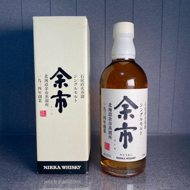 余市 石炭直火蒸溜 旧ラベル 500ml 箱付-