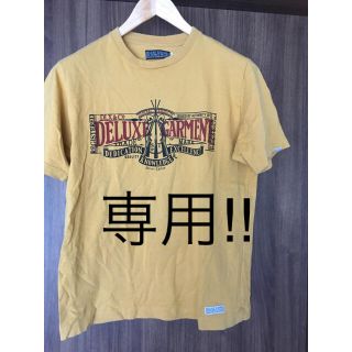 デラックス(DELUXE)のデラックス　DELUXE Tシャツ Lサイズ　マスタード(Tシャツ/カットソー(半袖/袖なし))