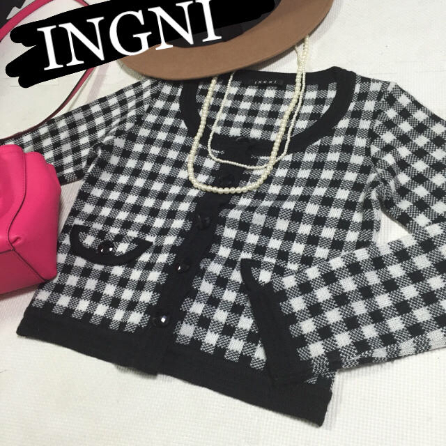 INGNI(イング)のINGNI ギンガムチェックカーデ レディースのトップス(カーディガン)の商品写真