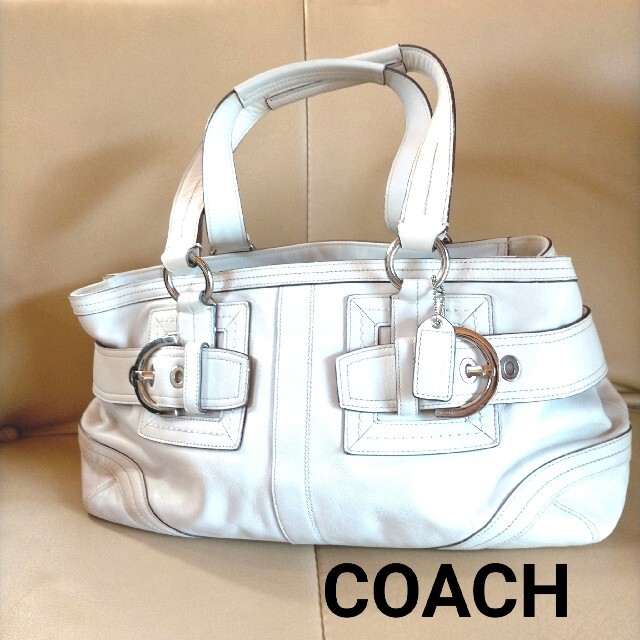 COACH(コーチ)のCOACH(コーチ) ハンドバッグ ソーホーレザーサッチェル 2116 白 レザ レディースのバッグ(ハンドバッグ)の商品写真