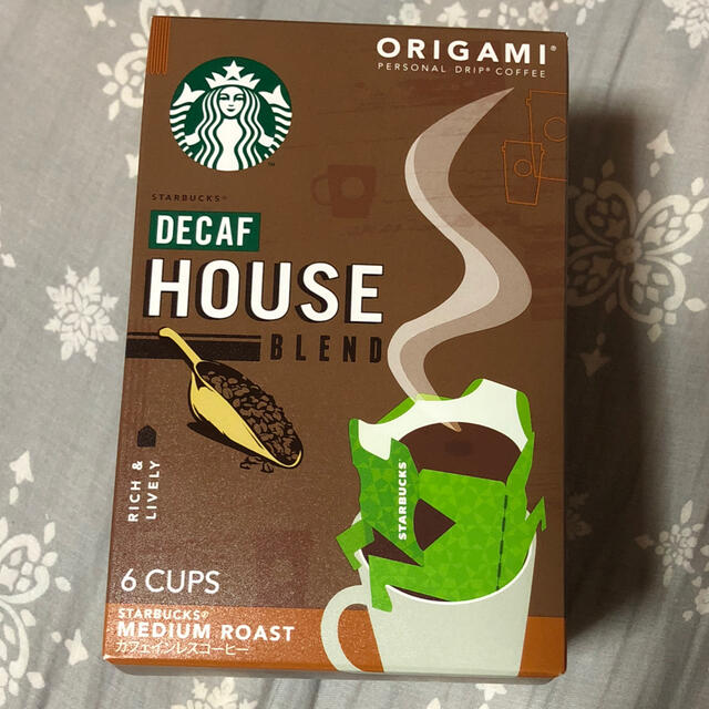 Starbucks Coffee(スターバックスコーヒー)のスターバックスオリガミ パーソナルドリップコーヒー ディカフェ ハウス ブレンド 食品/飲料/酒の飲料(コーヒー)の商品写真